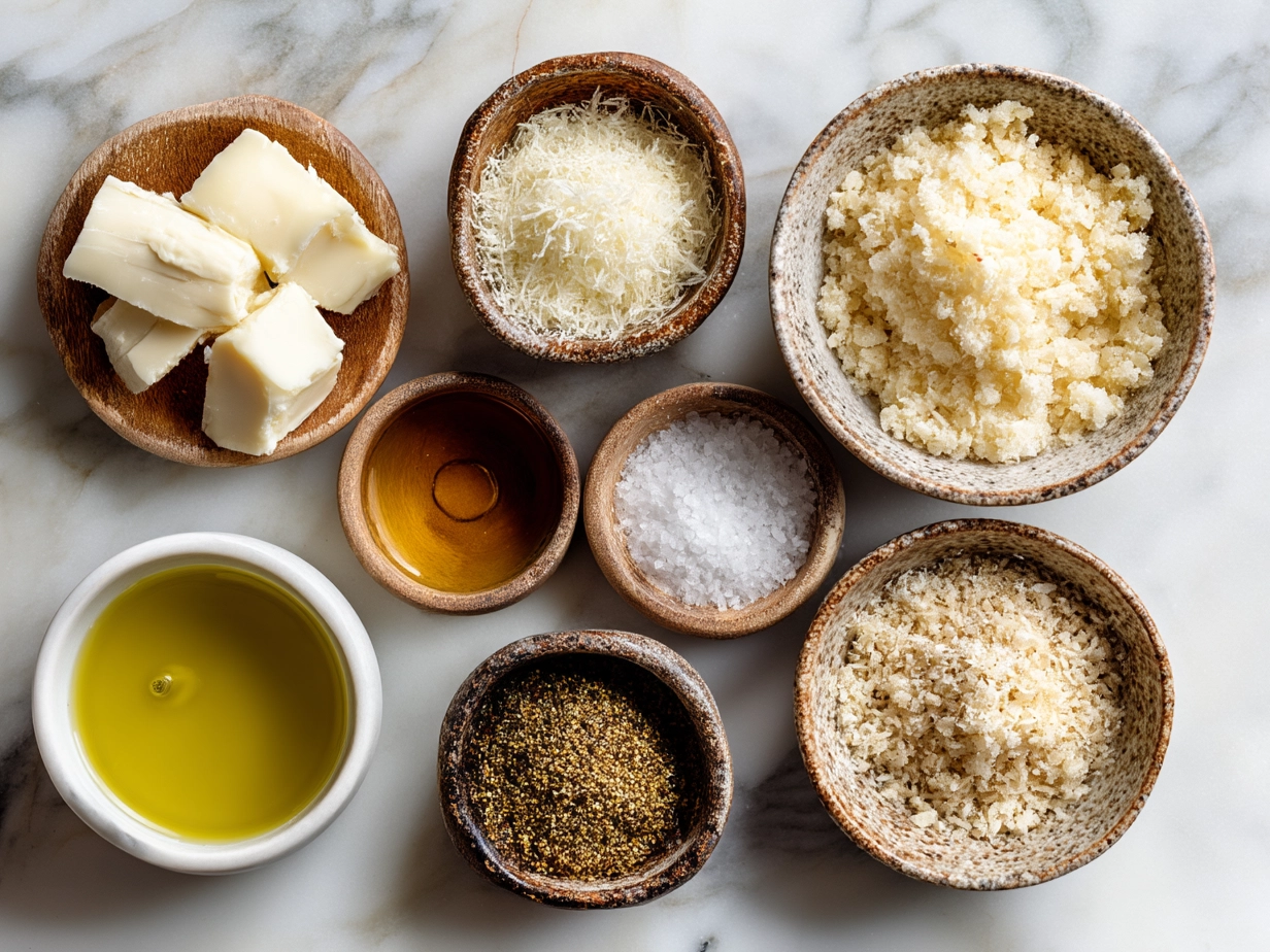 Ingredients for Dutch Oven French Onion Soup carefully arranged on a rustic surface
