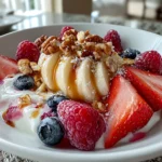 Freshly prepared Valentine Treats Greek Yogurt Bowl