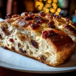 Homemade Cranberry Raisin Walnut Cinnamon Artisan Bread Freshly Baked