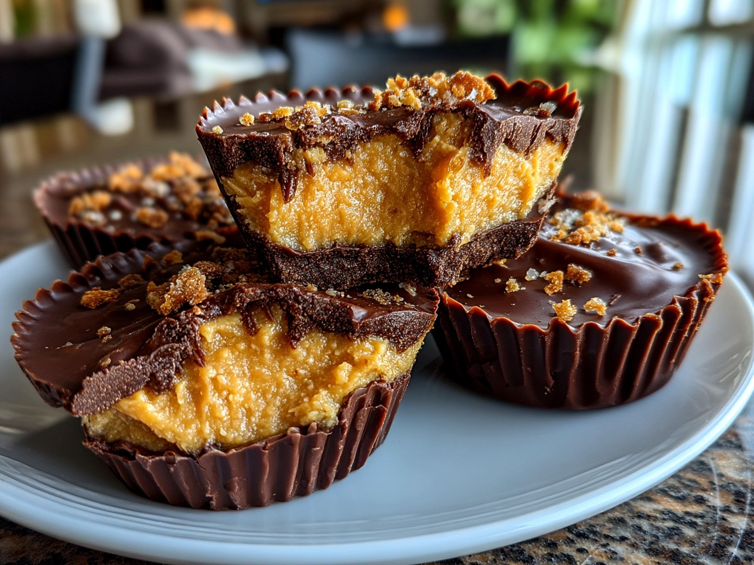 Finished Reeses Peanut Butter Cups ready to serve